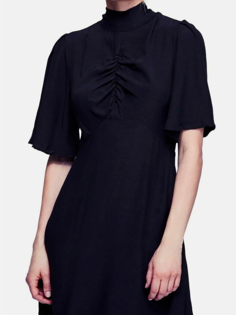 Free people black mini be my baby dress